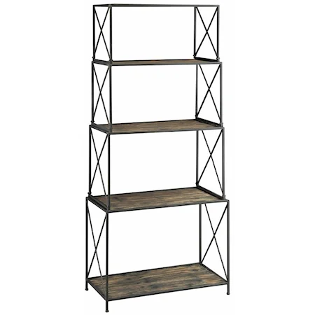 Cumberland Metal And Smoked Wood Etagere